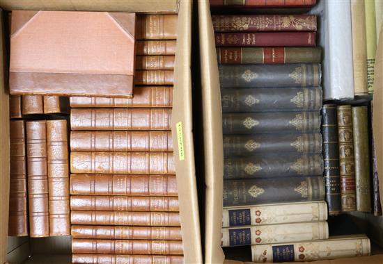 Charles Dickens, leather bound, Jane Austen and others (2 boxes)